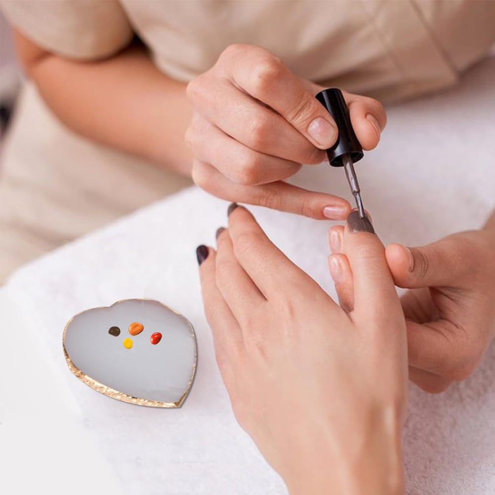 Palette de manucure en résine, 2 pièces, accessoires de manucure, palette de pierres précieuses, design de manucure, Nail Art, atelier de manucure (Liebe)