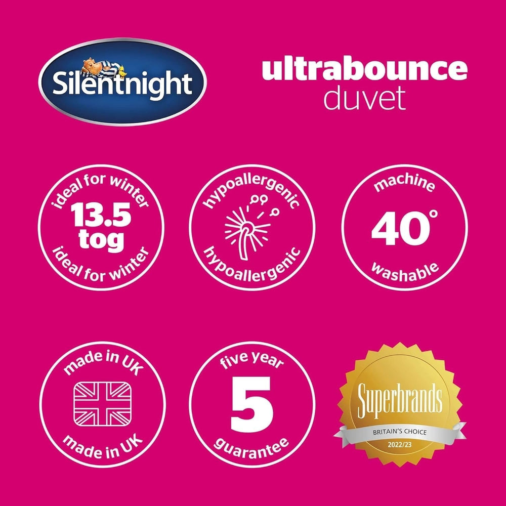 Couette Silentnight "Ultrabounce", microfibre, blanc, lit simple Couettes et couettes Naty Shop
