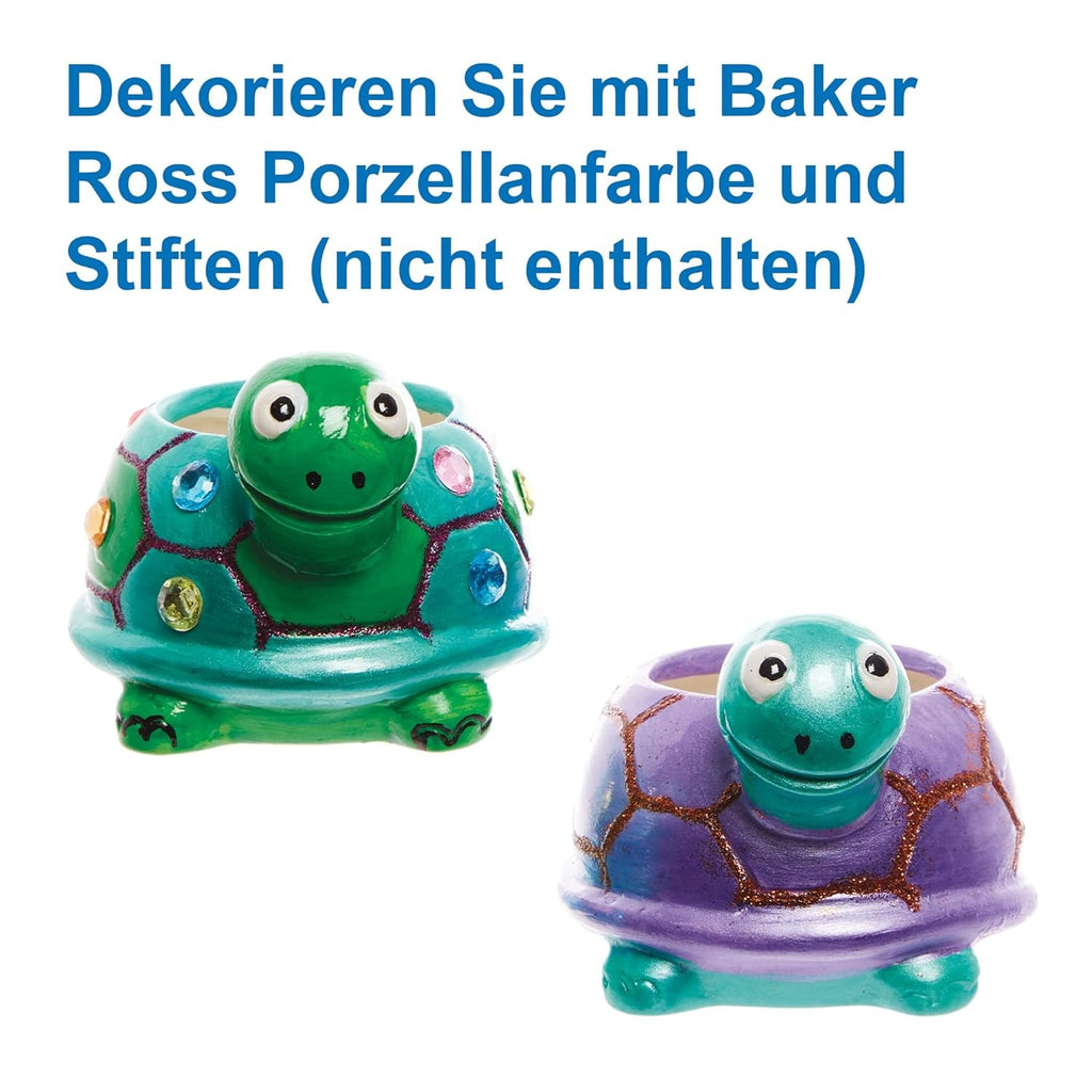 Ghivece ceramice Baker Ross FX594 Turtle - Pachet de 2, Pictează-ți propriul ghiveci