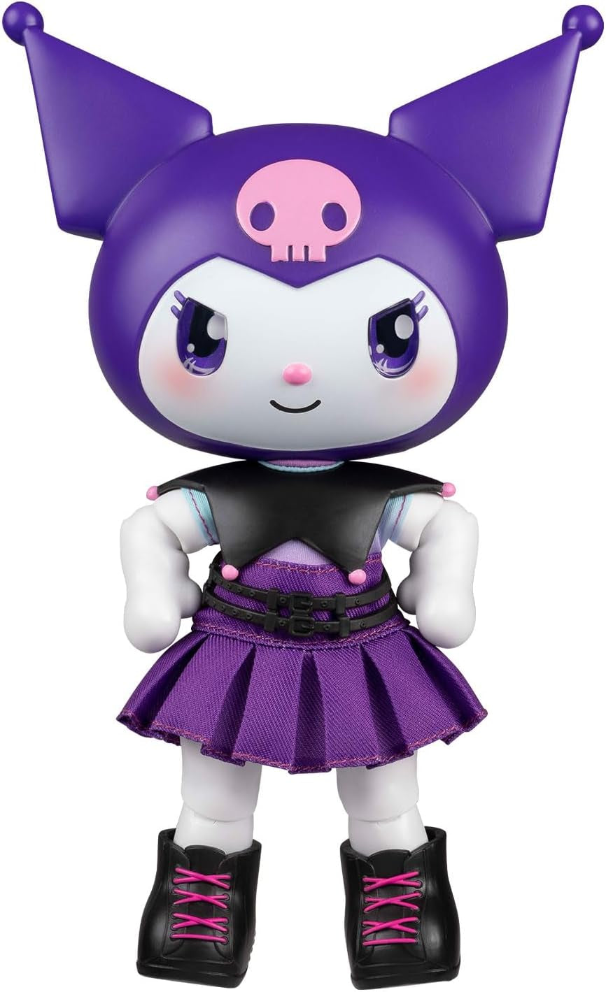 - Kuromi Premier Puppe, 20 cm, 9 Gelenkpunkte, abnehmbare Kleidung und Zubehör, für Sammler, Kinder und Mädchen ab 3 Jahren