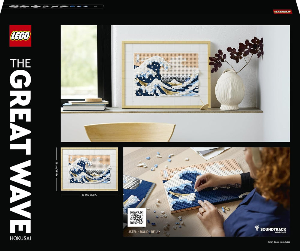 LEGO 31208 Art Hokusai – Grande salle de bain, décoration japonaise 3D, ensemble de base, décoration océan, passe-temps pour la vie, DYI, décoration de maison et de bureau