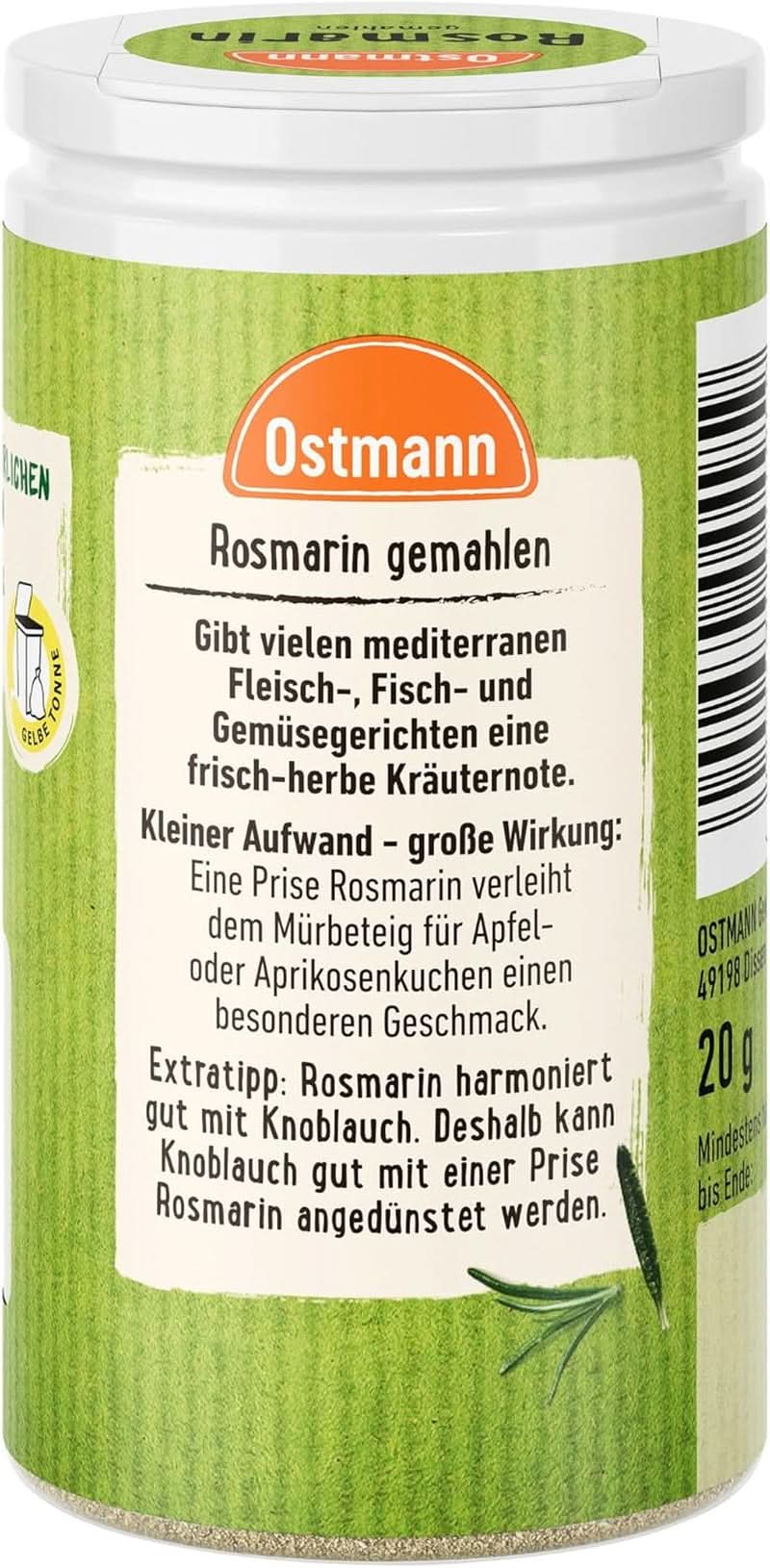 Ostmann - Romarin moulu, 20 grammes Condimente Naty Shop