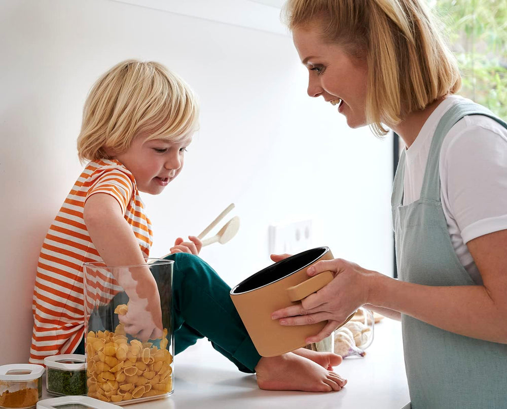 Mepal Lot de 3 Bocaux de Conservation avec Couvercles - Récipient Alimentaire Rectangulaire - Organisateur de Cuisine en Plastique - Récipient de Conservation Hermétique - 1x 2000ml & 2x 1000ml - Boites de Conservation Alimentaires Blanches Naty Shop