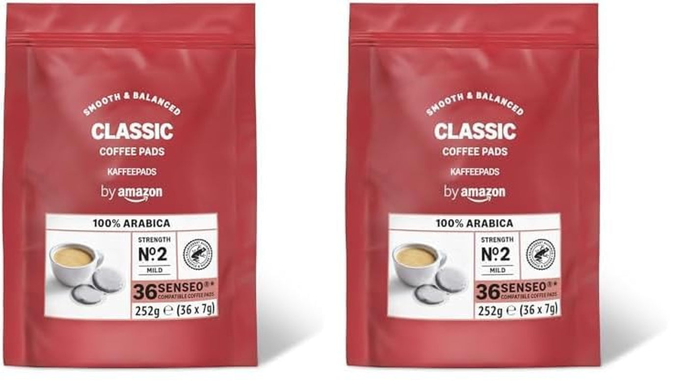 Kaffeepads Classic 100% Arabica, conçus pour les machines Senseo, 36 pièces (1er-Pack) (Packung mit 2)