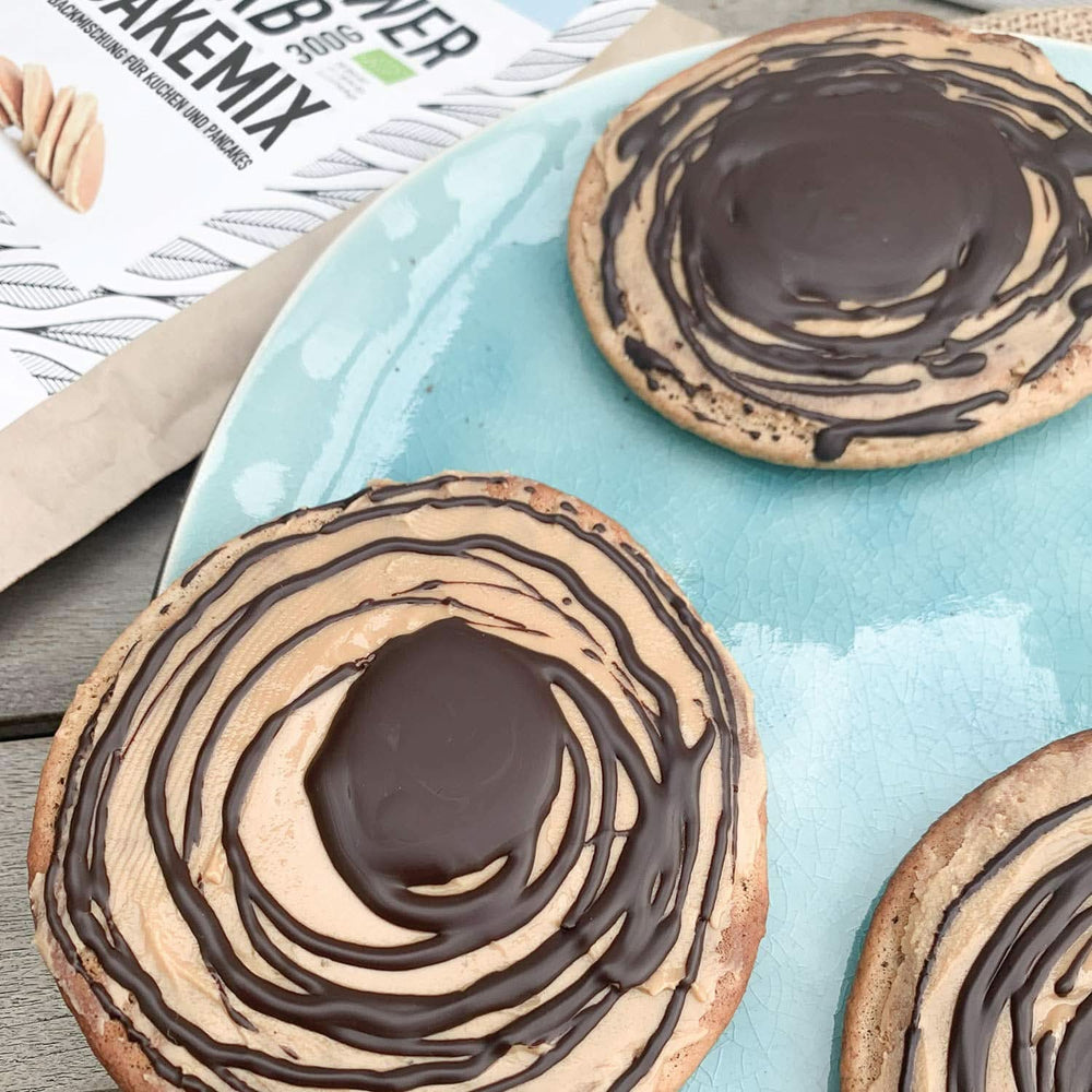 MÉLANGE À GÂTEAU À LA VANILLE FAIBLE EN Glucides - préparation à gâteau ou à crêpes biologique, sans gluten, riche en protéines Naty Shop Kitchen