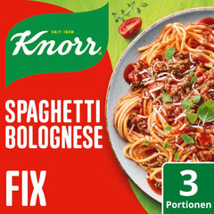Knorr Fix Würzmischung Spaghetti Bolognese pour un délicieux plat de nouilles avec des ingrédients naturels 40 g