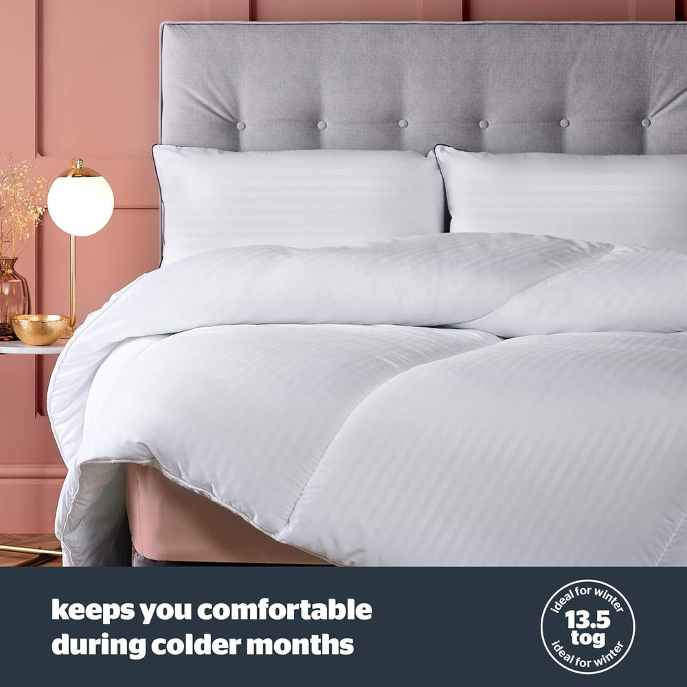 Couette Silentnight Hotel Collection pour lit double, 13,5 TOG, blanc, microfibre, blanc, lit simple 135 X 200Cm Couettes et couettes Naty Shop