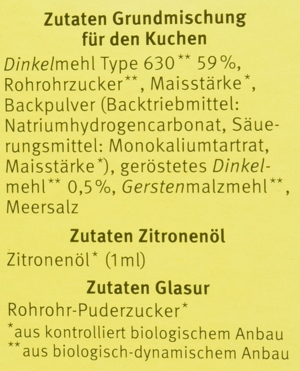 Prăjitură cu lămâie și speltă Demeter, pachet de 6 (6 x 485 g)