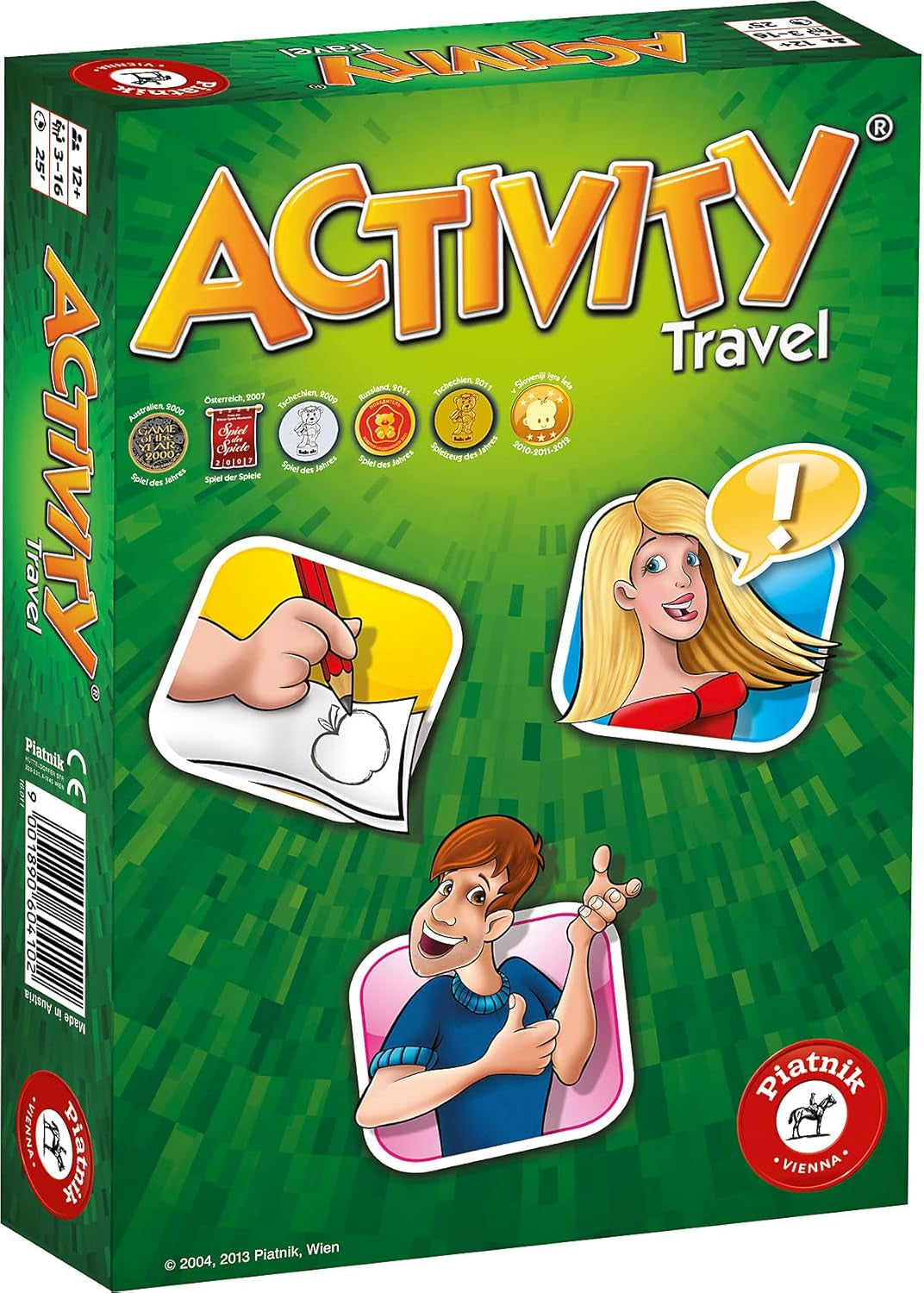Piatnik 6028 - Jeu d'activités original | Jeu classique pour les fêtes et soirées de jeux | Pantomime, dessin et explications obligatoires | 2 640 nouveaux termes | Maximum 16 joueurs possibles