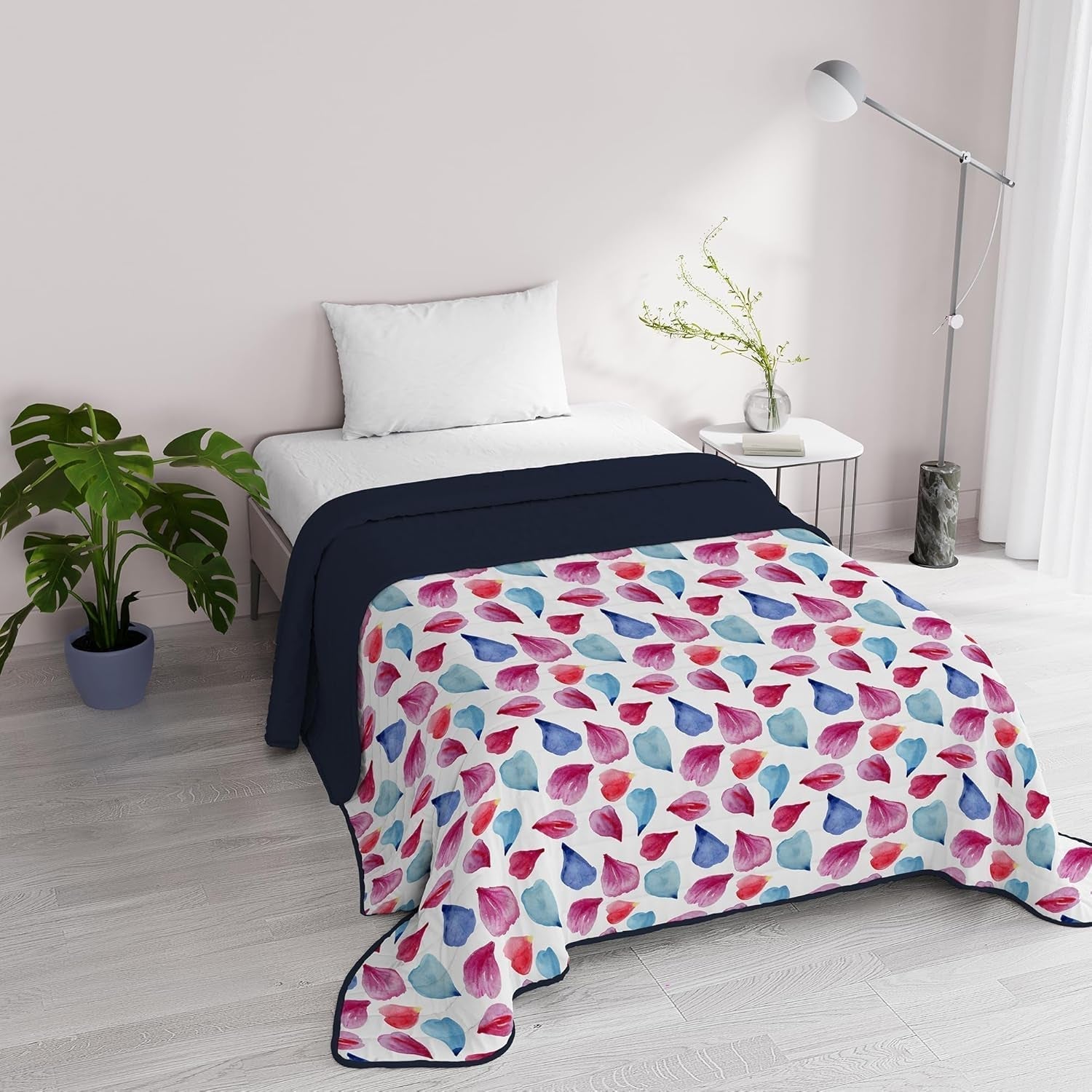 Literie italienne fantaisie microfibre été 1.5 lits Murrine courtepointes & courtepointes Naty Shop pétales de fleurs 1 Posto E Mezzo