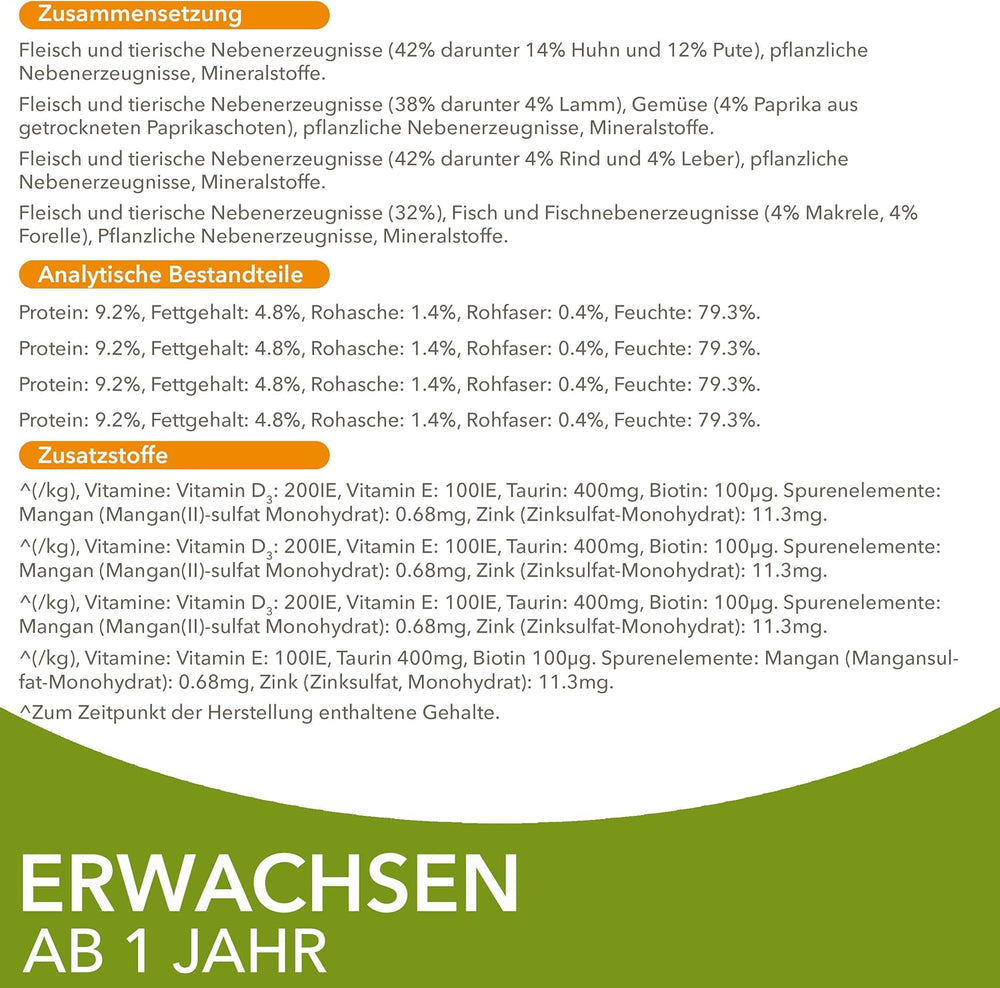 IAMS Delights Land Collection Nourriture humide pour chats - Multipack avec variétés de viandes (agneau, bœuf, poulet et dinde) en sauce, nourriture humide pour chats à partir de 1 an, 12 x 85g