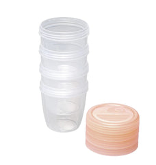 Pots pour lait maternel NIP First Moments 150 ml, 4 pièces : empilables et étanches Accessoires Alimentation et Allaitement Bebe Naty Shop