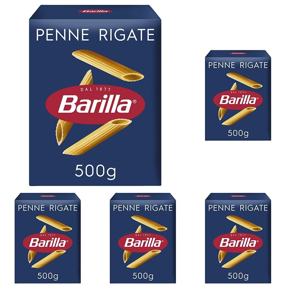 Pâtes Barilla Classic Penne Rigate Nr. 73 de blé dur de haute qualité, toujours al dente (1 x 500 g)