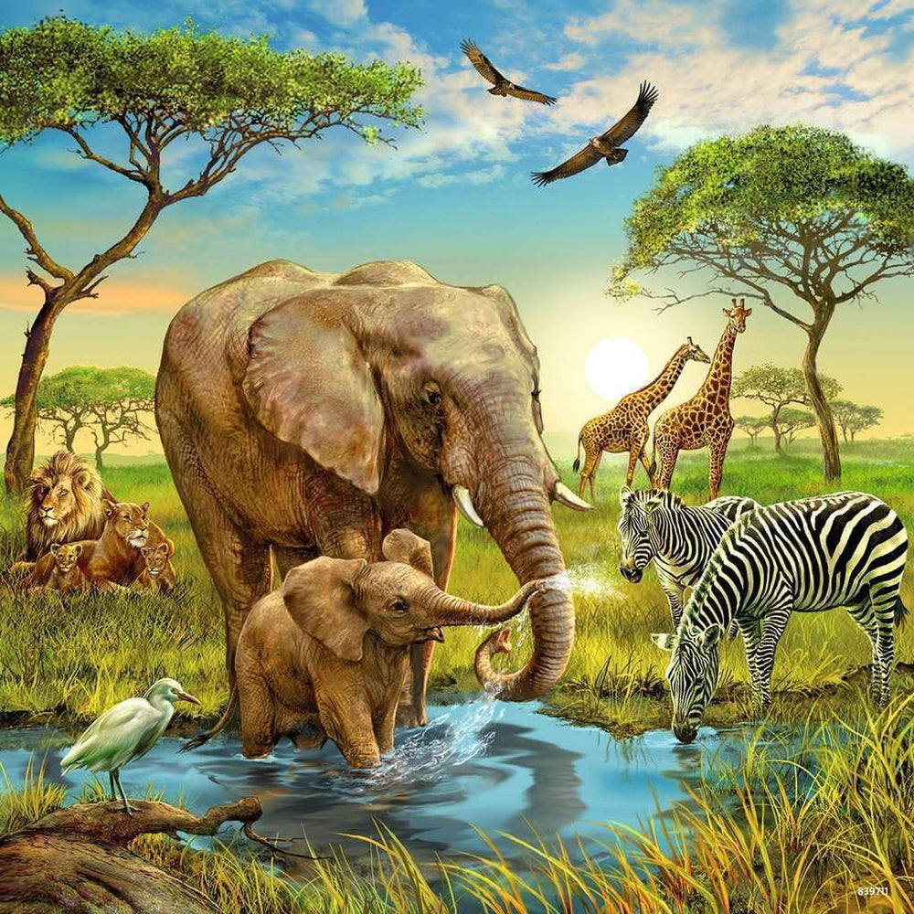 Ravensburger Puzzle pour enfants - 09330 Animaux de la Terre - Puzzle pour enfants à partir de 5 ans, avec Puzzle 3X49 pièces Naty Shop