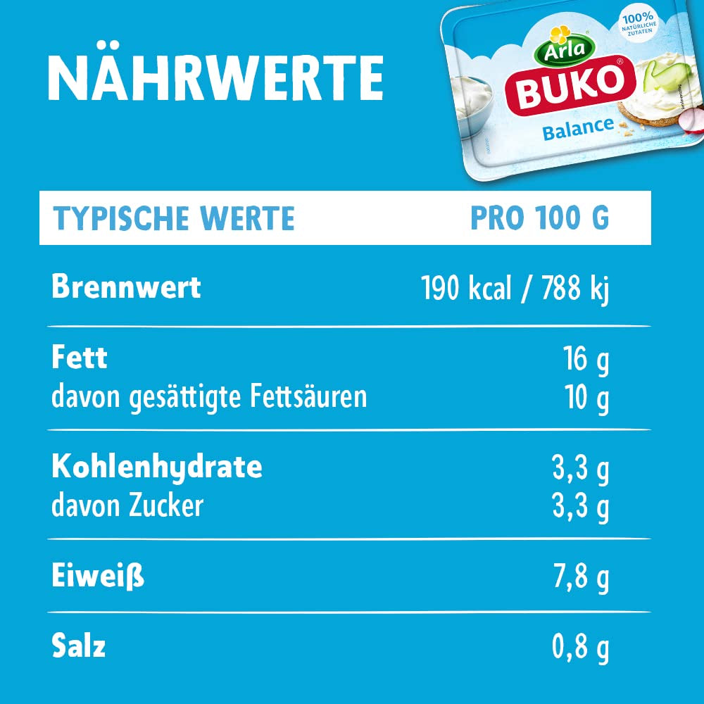 Balance Frischkäse | 10x 200g | Ingrédients 100% naturels Ohne Konservierungsstoffe, épaississants et Gesmackverstärker