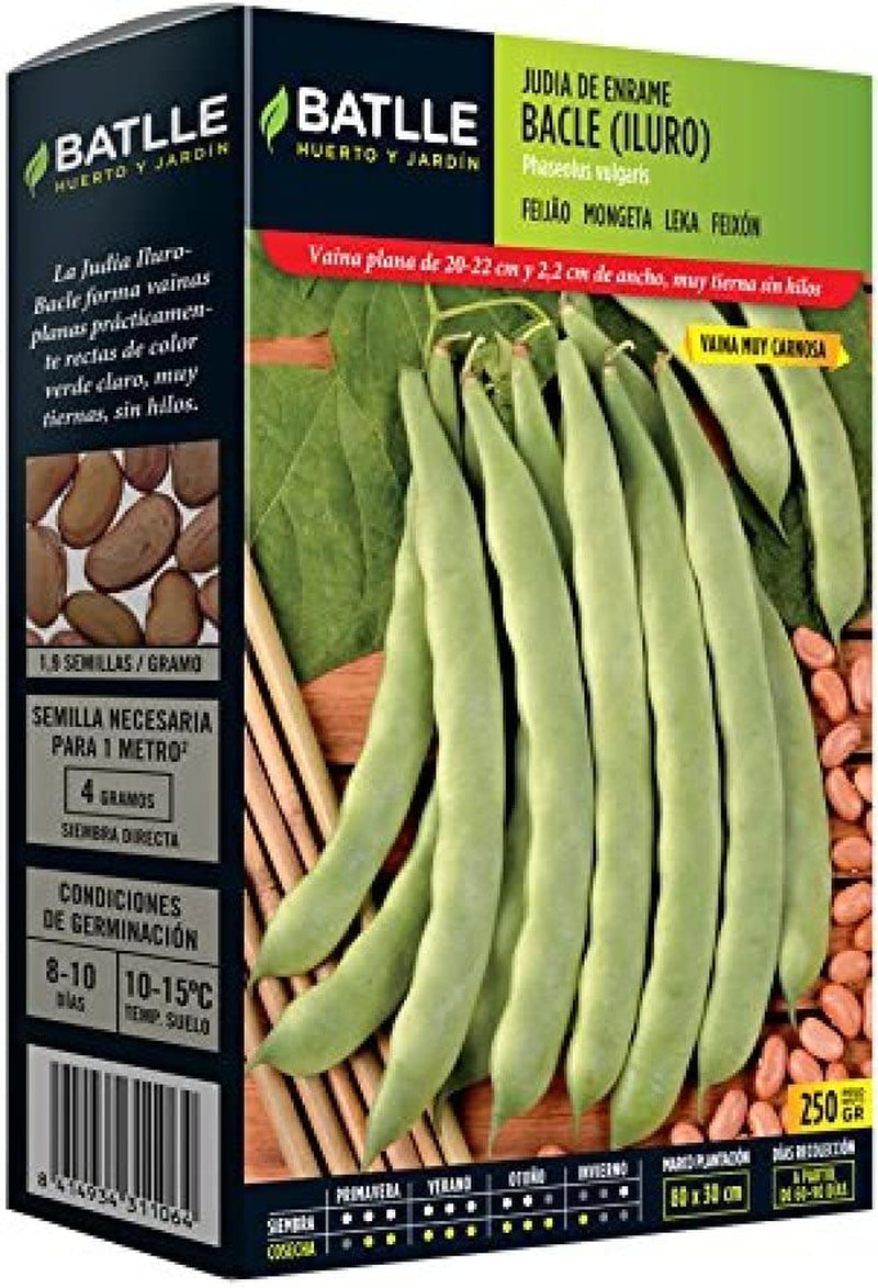 Batlle Gemüsesamen - Stangenbohne Garrofo (100G) Bohnenkerne