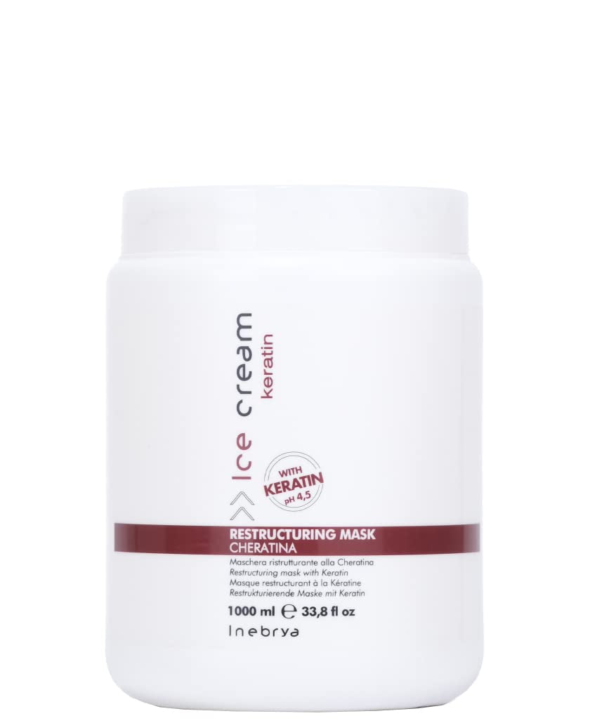 Masque restructurant à la Kératine Ice Cream. Masque capillaire restructurant, 500 ml Masque capillaire Naty Shop 1 litre (1 paquet)