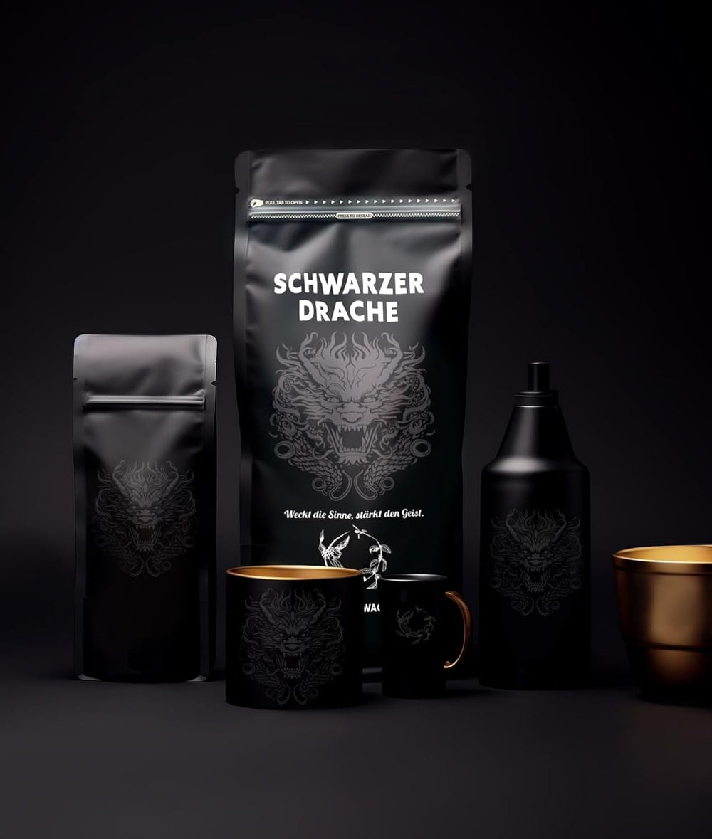 Black Dragon Espresso 100% Robusta - Grains de café torréfiés extra forts - Café très fort et corsé à haute teneur en caféine - Expresso très fort