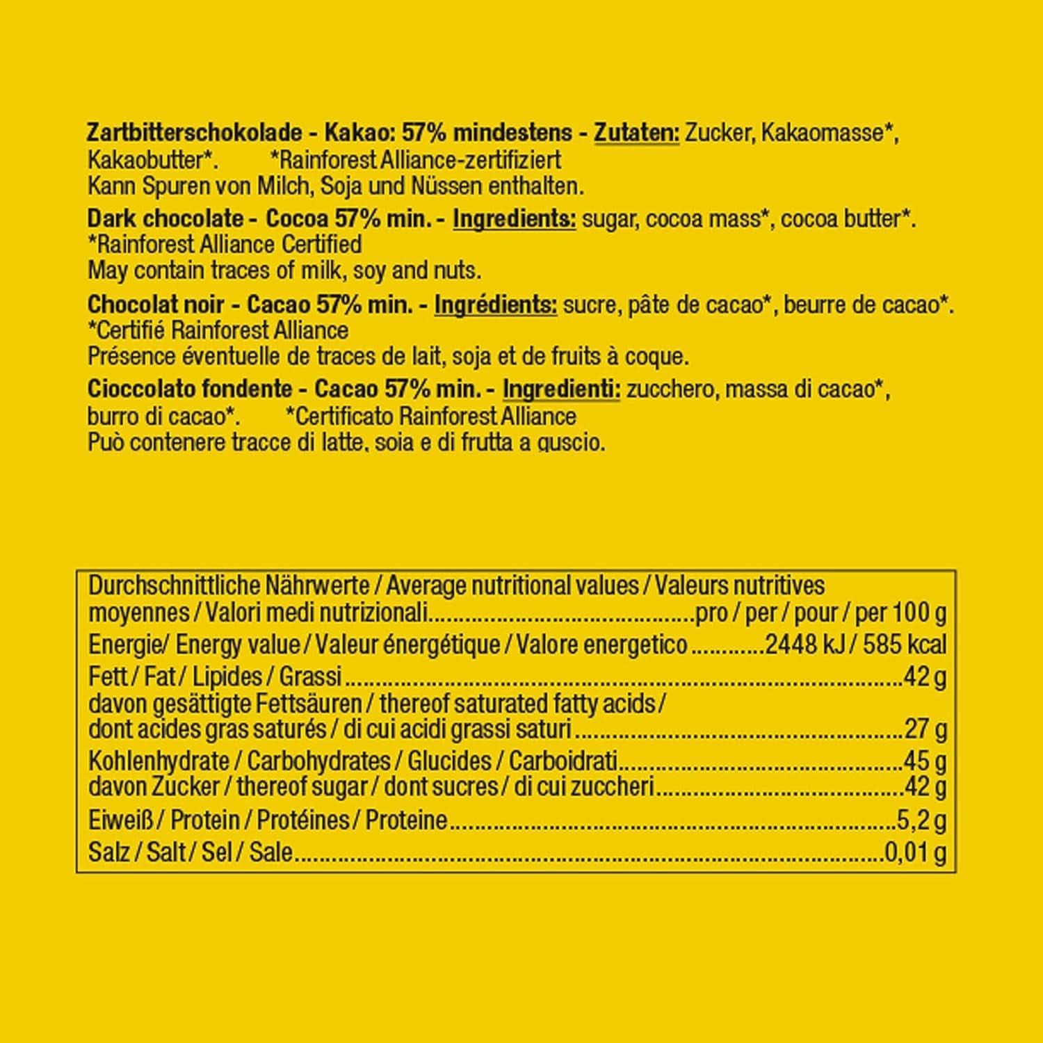 Günthart Backdecor, 90 pièces lettres, alphabet et chiffres en chocolat noir fin, 47 grammes Naty Shop