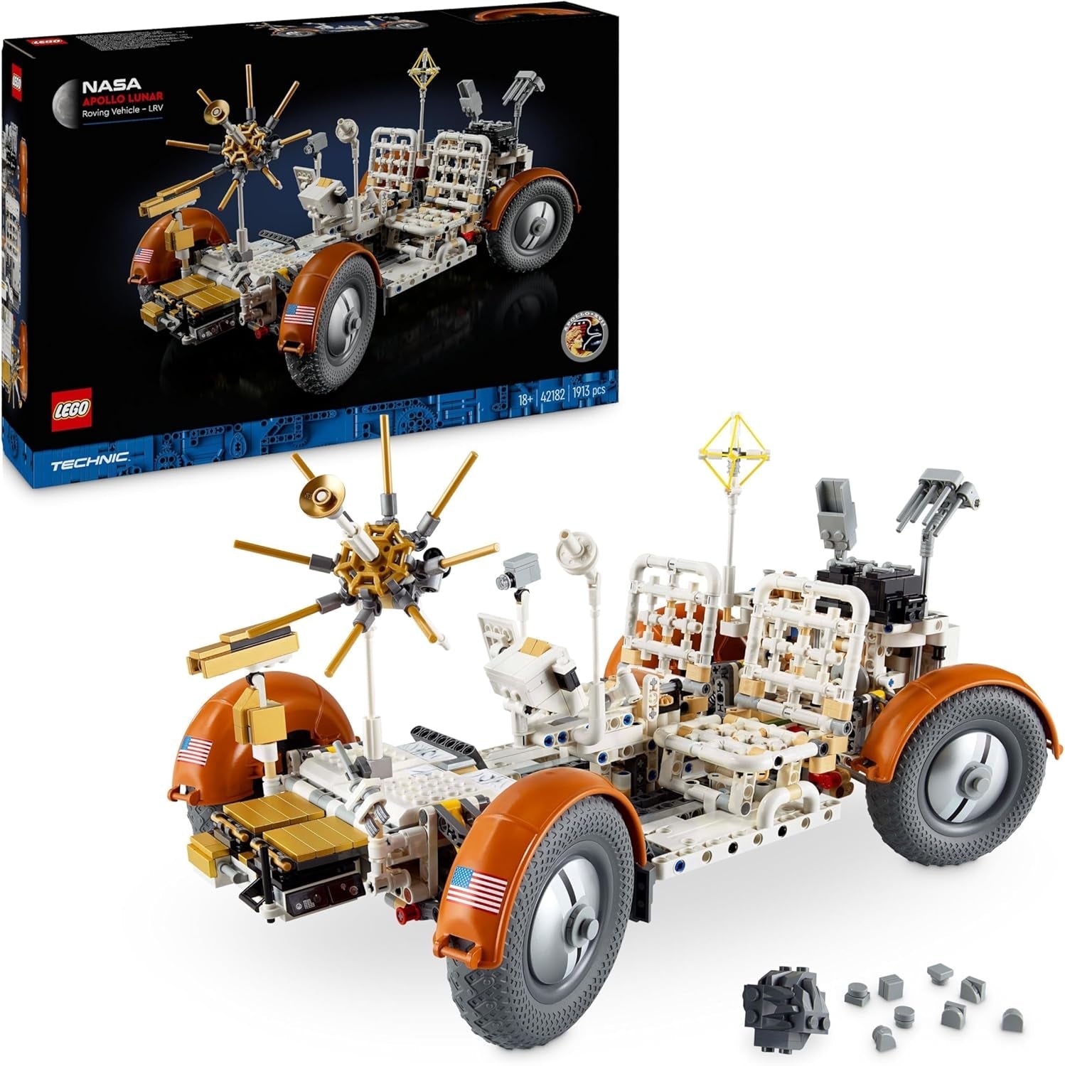 LEGO Technic NASA Apollo Lunar Roving Vehicle (LRV), modèle de rover lunaire pour adultes, objets de collection spatiaux pour les amateurs de sciences, jouet de construction, modèle de véhicule spatial 42182 Ensembles de construction Besuche den LEGO-Store Default Title