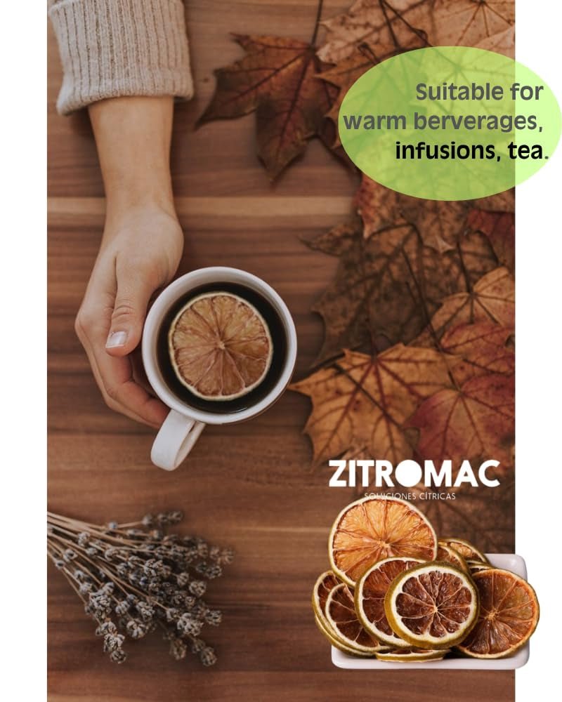 90g felii de lămâie uscată|fructe uscate pentru decorarea cocktailurilor|lămâie uscată ca decor pentru Crăciun, coacere, băuturi, gin, vin fiert, ceai|100% lămâi de calitate naturală fără zahăr Produse deshidratate Naty Shop