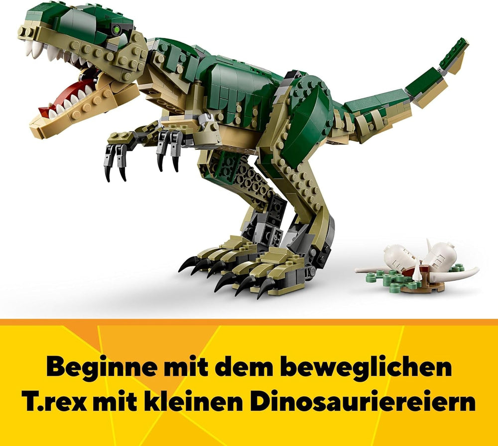 LEGO Creator T.Rex, Dino Tricératops ou Ptérodactyle transformable 3 en 1, modèle de dinosaure mobile pour enfants, cadeau pour garçons et filles 31151 Ensembles de construction Besuche den LEGO-Store