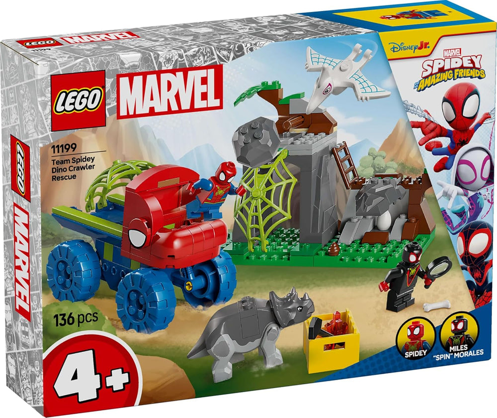 LEGO Marvel L'équipe de Spidey en mission de sauvetage dans le camion Dino Voiture de construction pour super-héros Ensemble d'aventure pour enfants à partir de 4 ans Spidey et ses super amis 11199 Jeux de construction Besuche den LEGO-Store