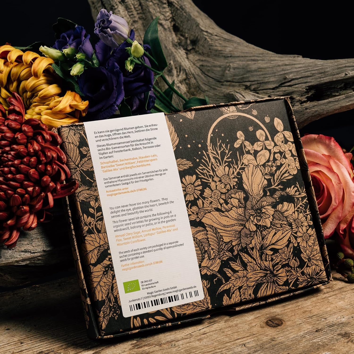 Im Blüten-Rausch (Bio) - Samen-Geschenkset mit 6 wunderschönen Blumensorten für das Blumenbeet im Garten oder denTopf