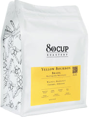 Torréfié sur commande ~ Grains de café de spécialité frais (idéal pour l'espresso) | 80 tasses de café torréfié | Bourbon jaune Brésil, Monts Mantiquiera, origine unique (1kg)