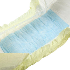 CutiePlusU Lot de 10 couches jetables pour incontinence avec boucles pour femme et homme, absorption maximale pendant la nuit – Jaune (taille moyenne 71-96 cm)