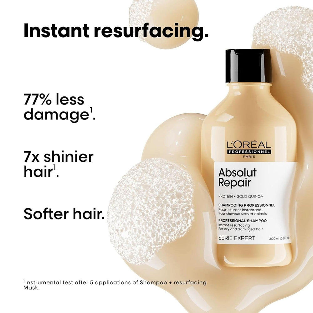 L'OréAl Professionnel Série Expert Absolut Repair Gold, Shampoing Quinoa + Douche et bain Protéinés Naty Shop