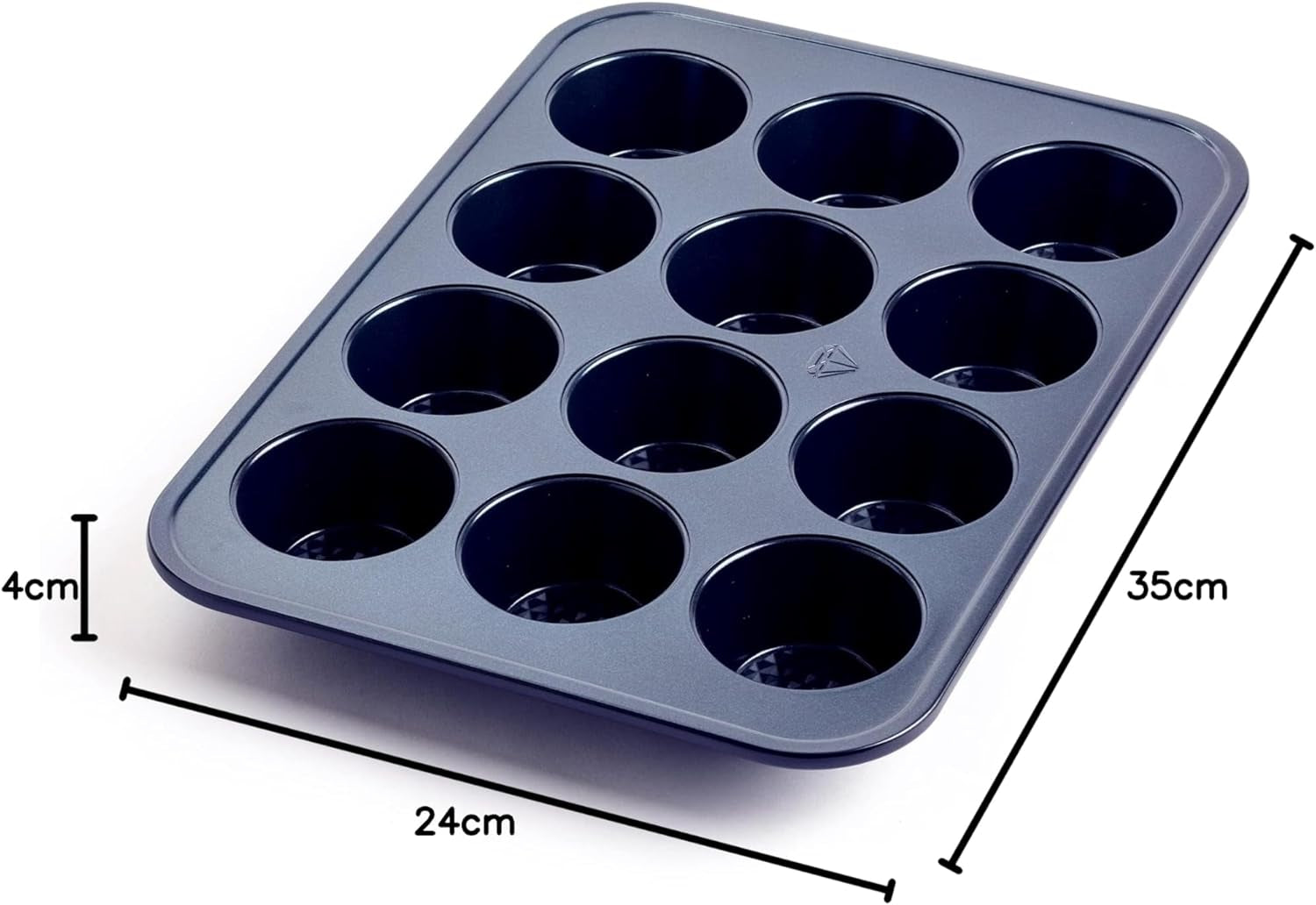 Blue Diamond Bakeware 12Er Muffinform Mit Antihaftbeschichtung, Blau Moules et plaques à pâtisserie Naty Shop
