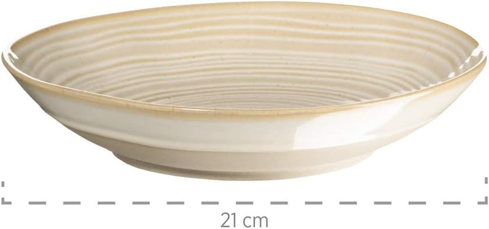 MÄSER 931512 Nottingham Vintage Series Service de table pour 4 personnes, service combiné de 20 pièces avec formes rondes irrégulières au look rétro, carrelage, beige