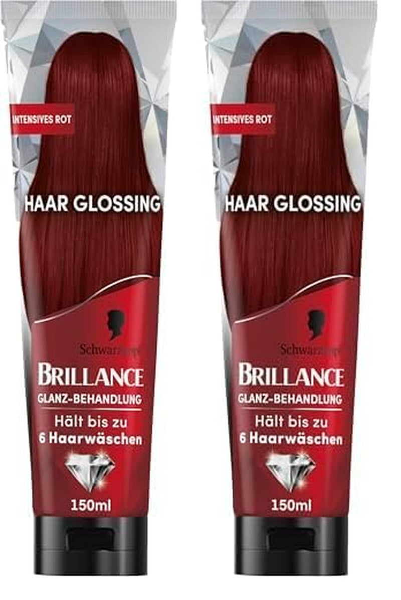 Brillance Shine Treatment, Hair Glossing Radiant Violet (150 ml), nourrit et intensifie la couleur des cheveux, peut être utilisé comme masque capillaire, dure jusqu'à 6 lavages de cheveux Naty Shop Deep Red Hair Dye 150 Ml (2 Pack)