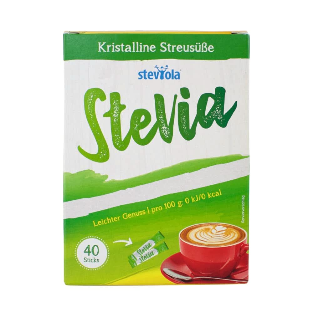 Steviola | Îndulcitor Stevia | Îndulcitor fără calorii, 300 grame Indulcitori Naty Shop Stevia Sticks, 40 x 2 grame