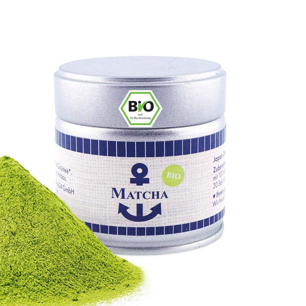 Matcha biologique de qualité supérieure du Japon, qualité cérémoniale, sans pesticides, poudre extra fine en boîte de 30 g, saveur de thé vert intense et délicate, convient pour latte, smoothie, qualité cérémoniale