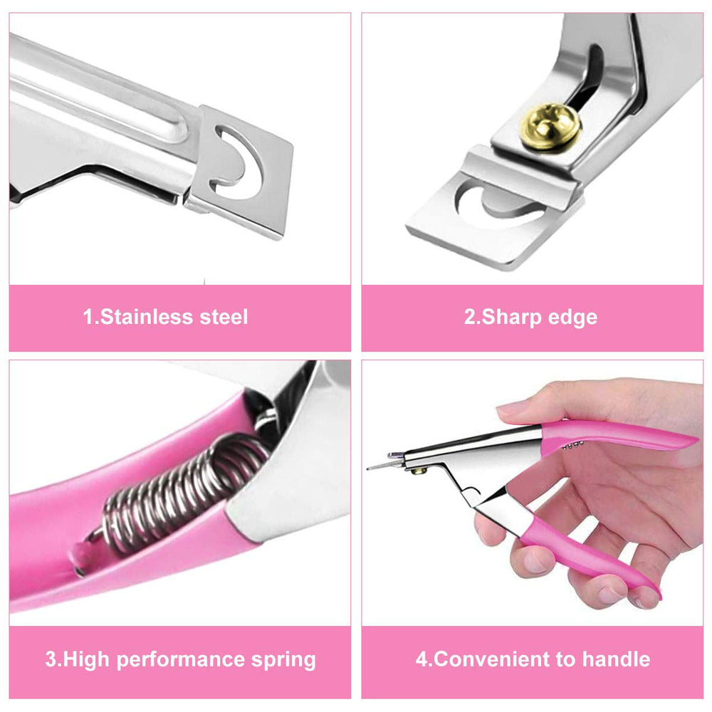 Faux ongles 500 pièces couleur naturelle faux ongles artificiels 10 tailles bricolage acrylique avec boîte brosse à ongles cuticule poussoir lime à ongles