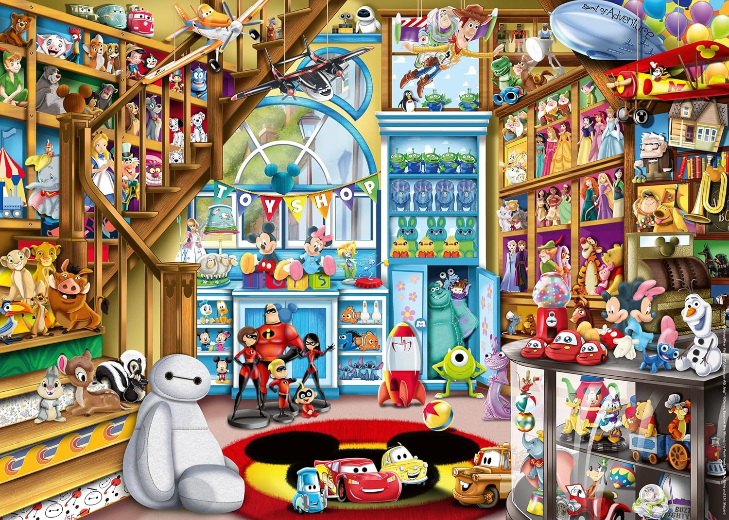 Ravensburger Puzzle 12000527 - Dans le magasin de jouets - Puzzle Disney 1000 pièces pour adultes et enfants à partir de 14 ans Puzzle Naty Shop Ancienne version