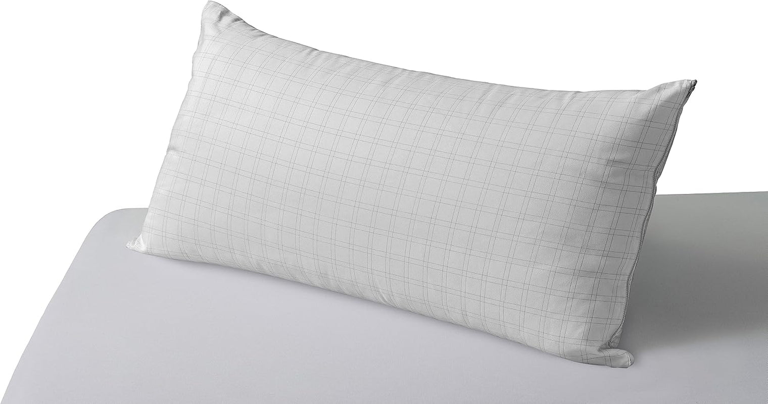 Savel, oreiller anti-stress avec housse double, fermeté moyenne, 105 X 40 Cm Oreillers standard Naty Shop Blanc 70