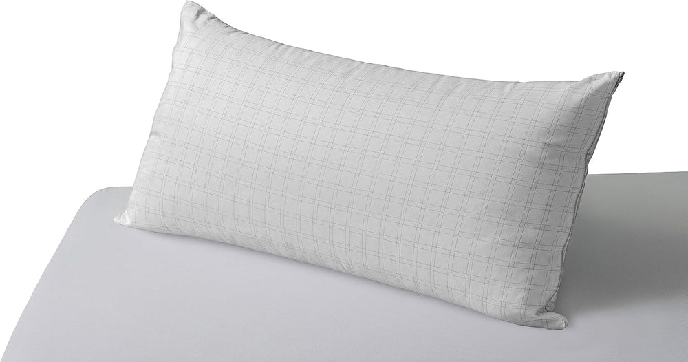 Savel, oreiller anti-stress avec housse double, fermeté moyenne, 105 X 40 Cm Oreillers standard Naty Shop Blanc 70