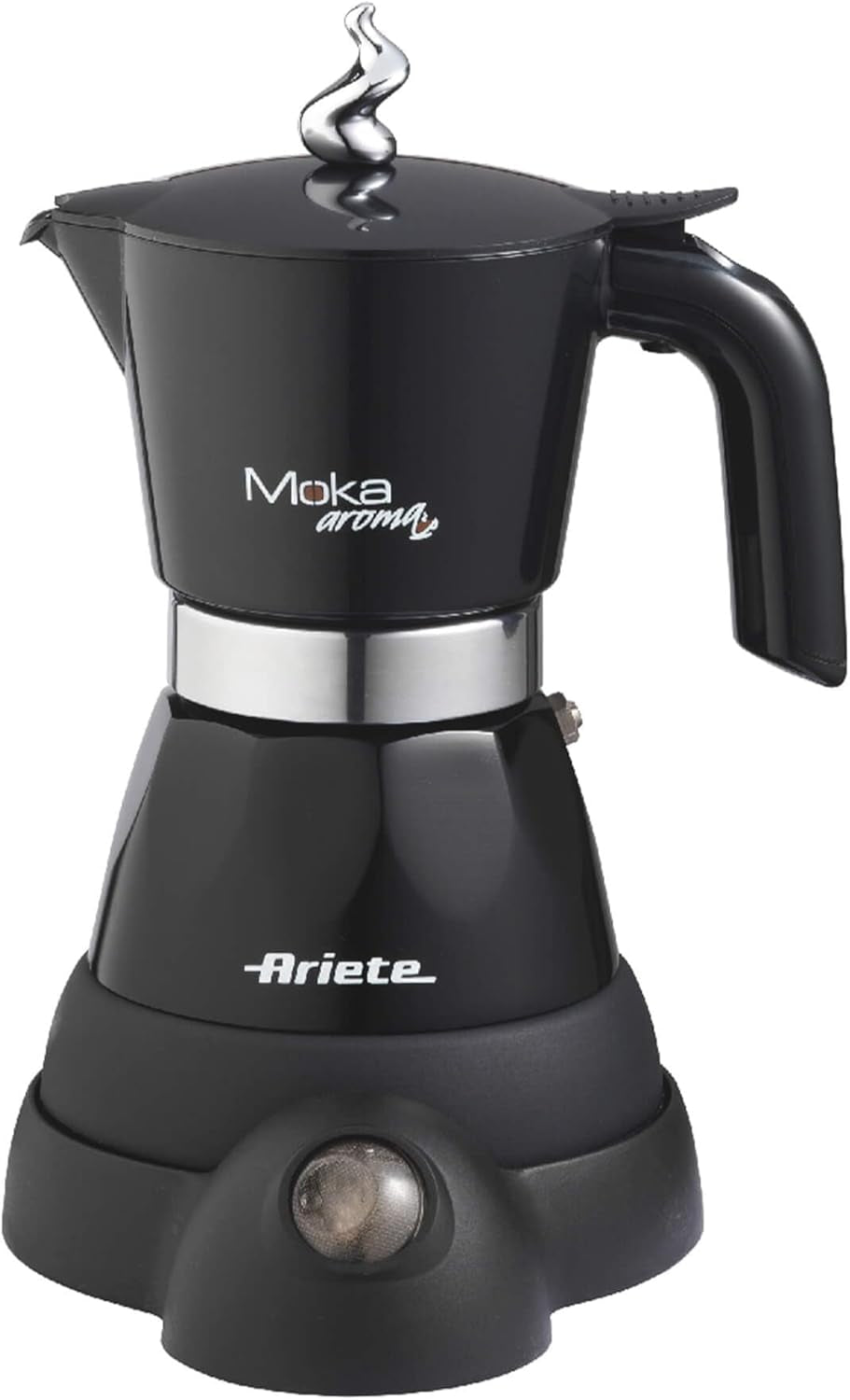 Ariete 1358 Moka Aroma, Machine à expresso électrique, 480 W, 2/4 tasses à expresso, Noir