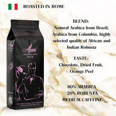Ganze Kaffeebohnen, mittelgeröstet, Espresso, beste Crema, 1 kg, italien authentique, Premium-Qualität, überlegenes Aroma in allen Kaffeemaschinen, blue Etikett, 20 % Arabic, 80 % Robusta,