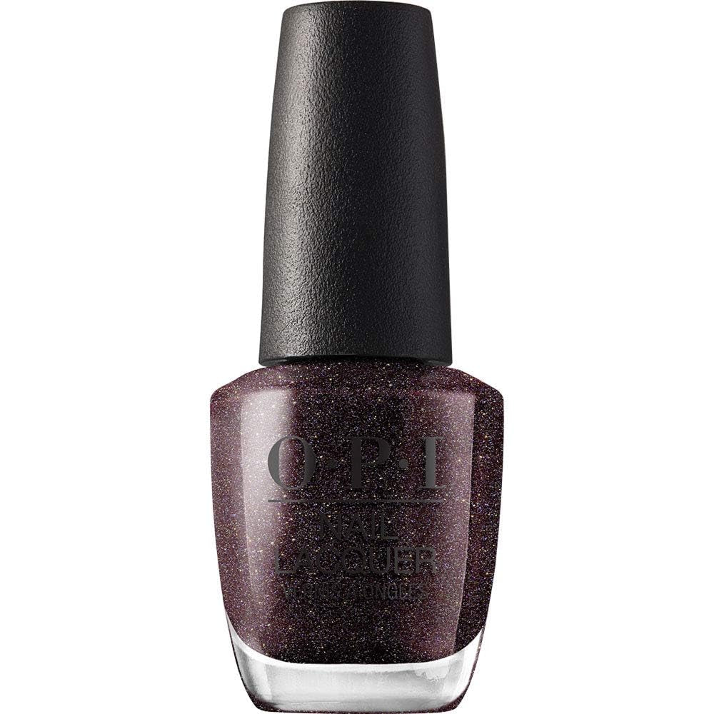 Lac de unghii OPI Nail Lacquer în nuanțe de negru și maro – Oja cu uscare rapidă, rezistentă la ciobire și de lungă durată – durează până la 7 zile – cu pensulă ProWide extra-lată