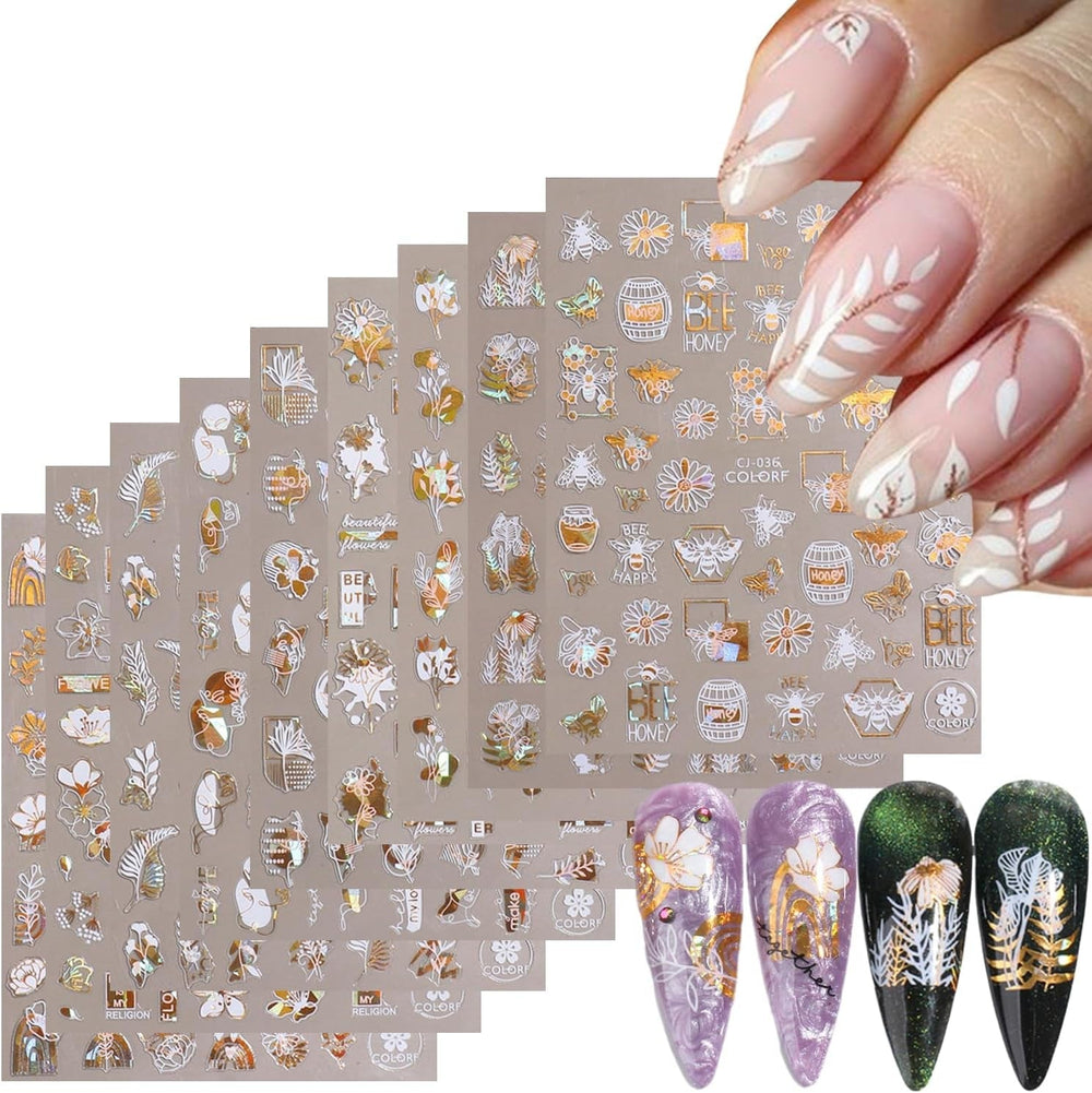 GZMAYUEN 12 couleurs français ongles autocollants 3D français dégradé couleur ongles autocollants auto-adhésif ongles conception ongles accessoires