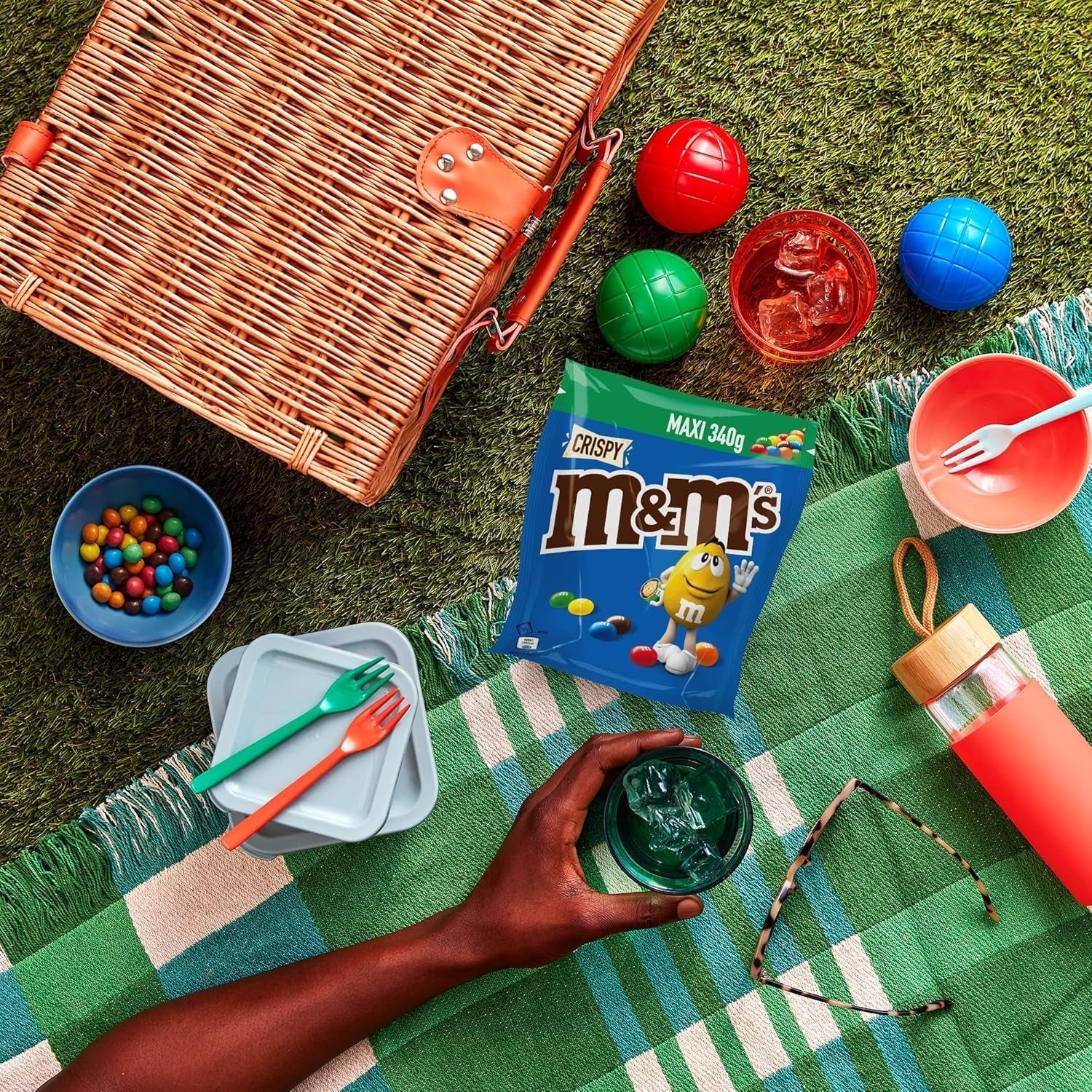 M&M'S Crispy, pépites de chocolat au cœur croustillant Bonbons au chocolat Naty Shop