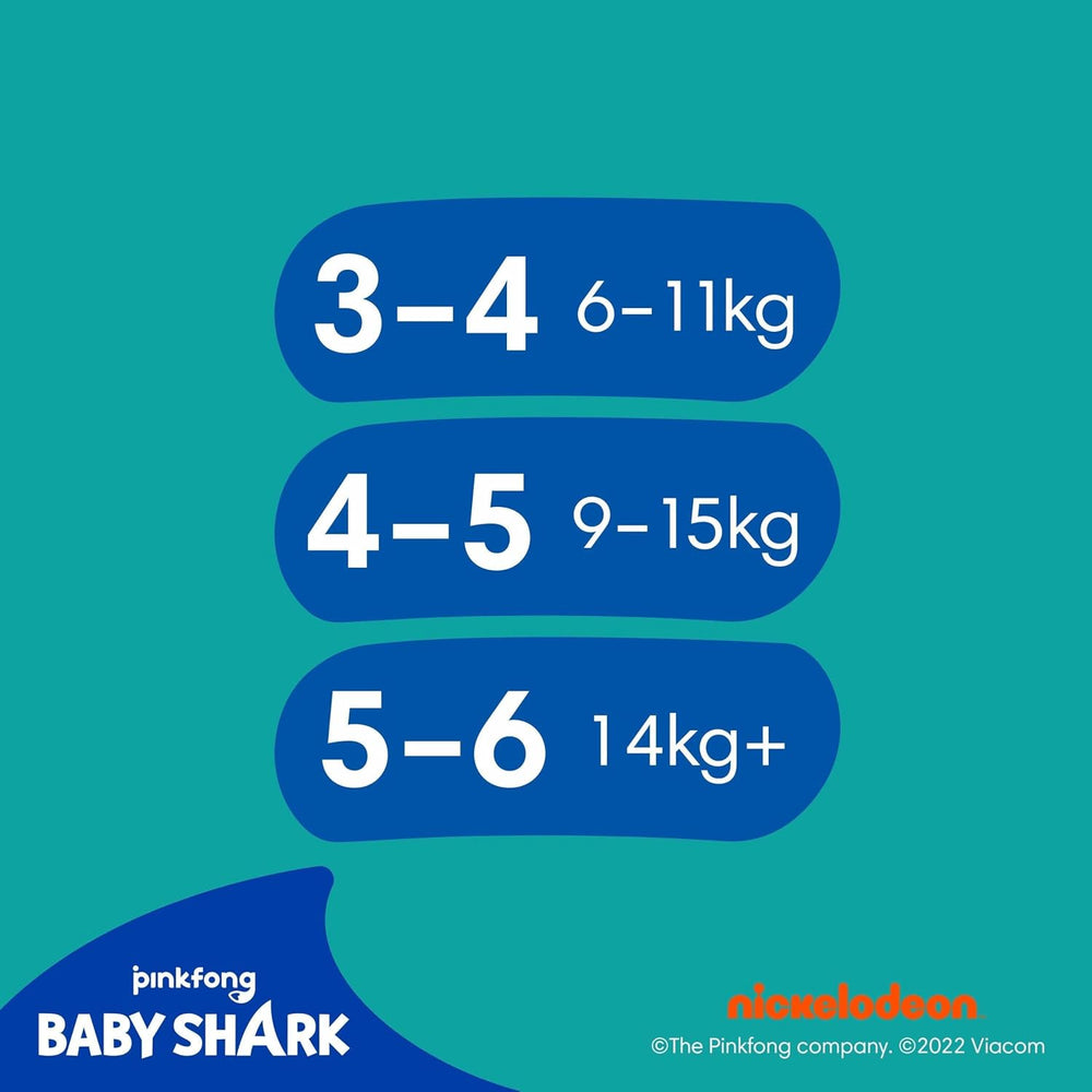 Pampers Taille 5-6 Splashers Baby Shark Édition Limitée Lot de 10 Couches de Bain Jetables pour une Protection de l'Eau Sûre