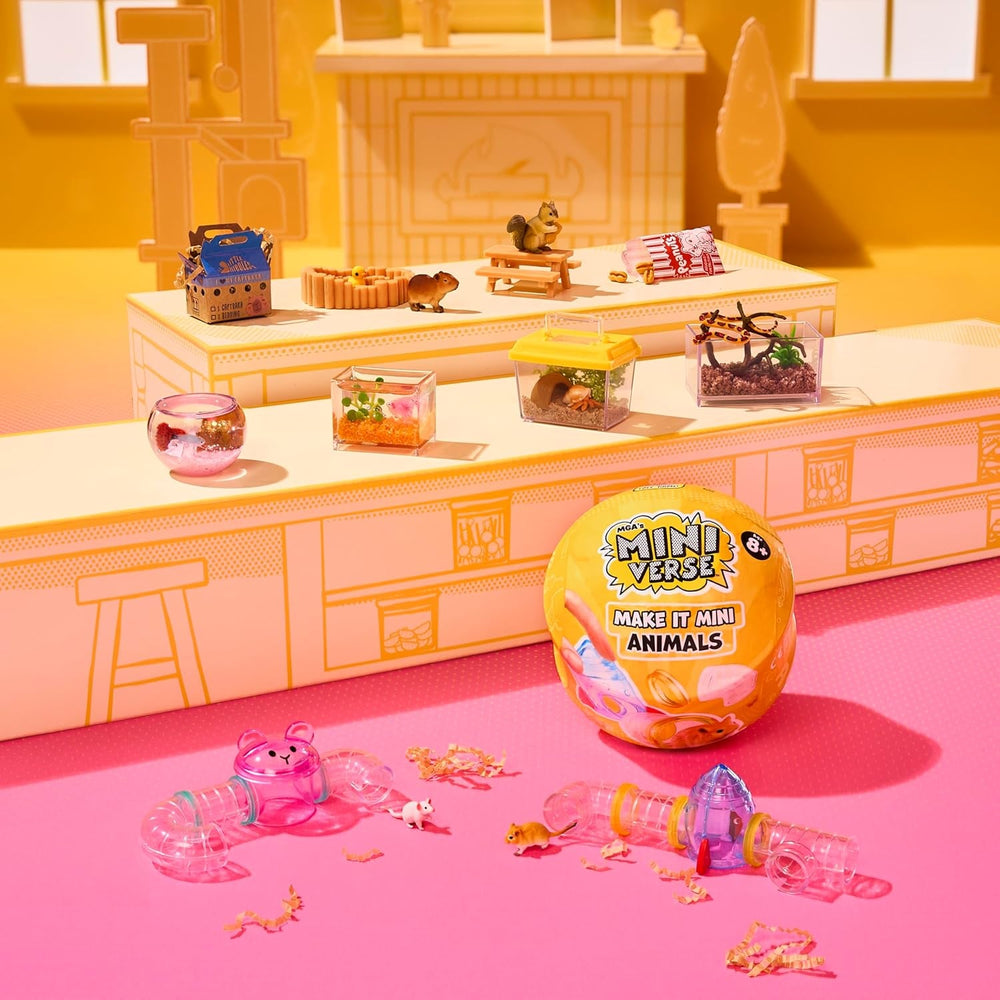MGA's Miniverse Make It Mini Tiere Serie 2 – Enthält 1 Tierfigur mit Zubehör, Mini-Sammlerstücke, 8 zum Sammeln, Für Sammler und Kinder ab 8 Jahren