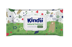 Lingettes humides Kindii Natural Balance pour bébés – (1 x 60 pcs.) Lingettes humides pour bébés et enfants – Protectrices, Aloe Vera, Parfum délicat – 60 pcs.