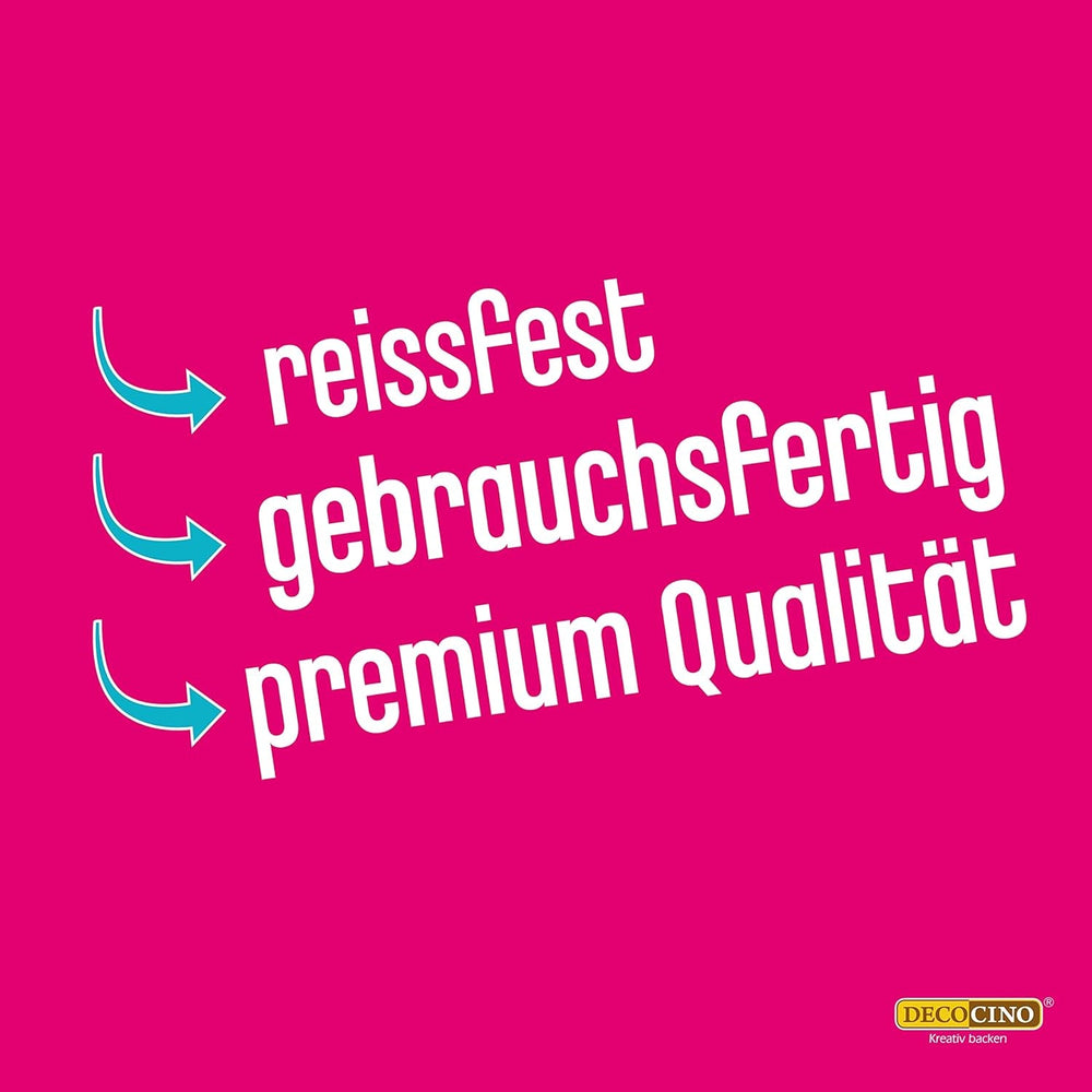 DECOCINO Fondant Schoko – 250 g – Idéal pour verzieren von Kuchen, torten, cupcakes – Palmölfrei & Vegan Glaçage et décoration Naty Shop