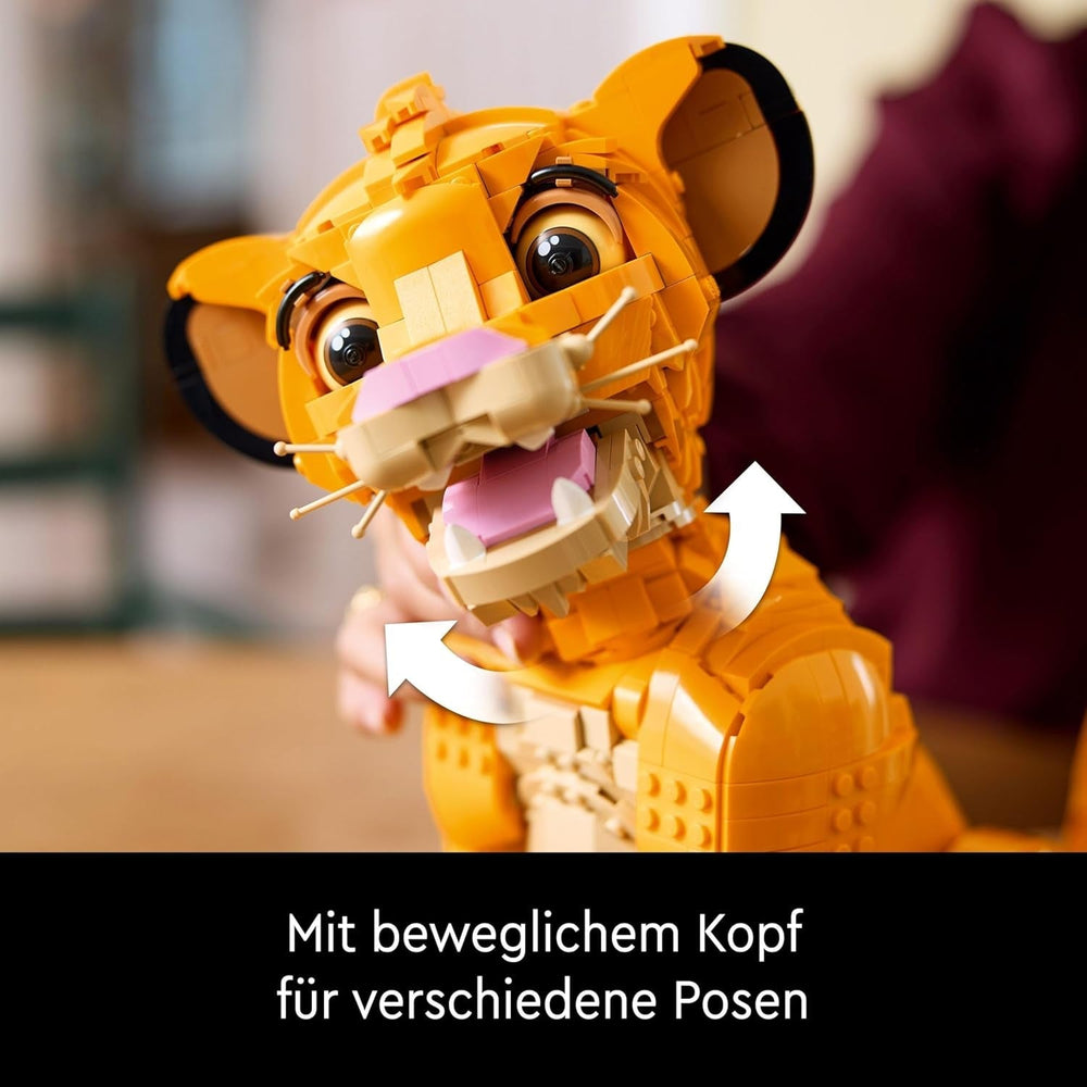Lego Ç€ Disney Simba, le jeune roi lion, jouet de construction à collectionner avec figurines d'animaux créatives, activité relaxante pour adultes, idée cadeau pour femme 43247 Jeux de construction Besuche den LEGO-Store